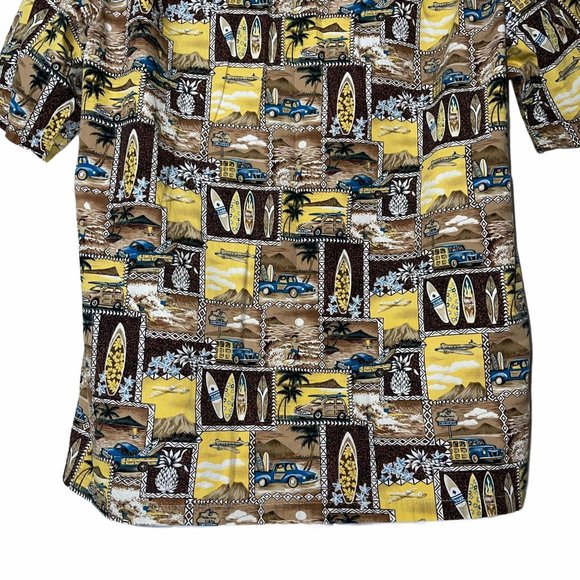 Le Fashion Vintage Car Surfboard Hawaiian Shirt M - Picture 8 of 10